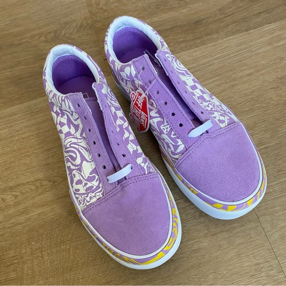 Vans Old Skool Stacked Wavy Days Platform Skate Shoes Purple Size 7 Women's - Picture 10 of 10